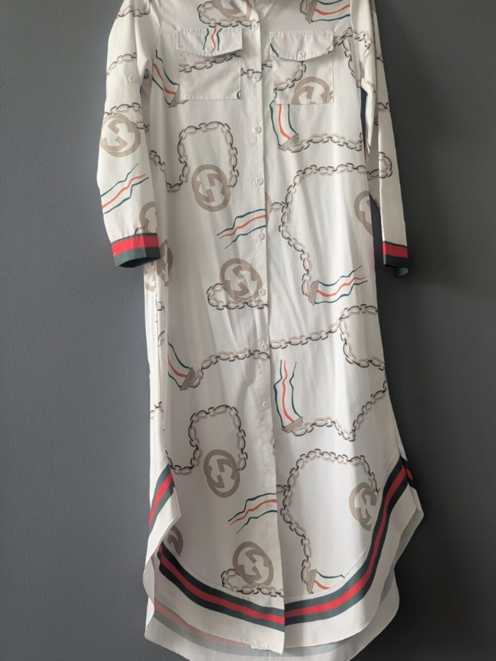 Women's Printed Button Front Midi Shirt Dress Size Small. (NO ORIGINAL) - Picture 3 of 3